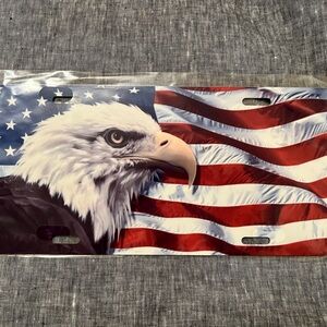 American Eagle Flag License Plate - NEW